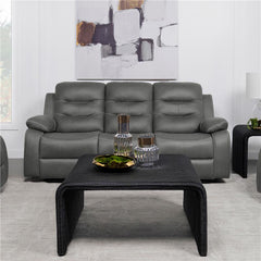 Nova Upholstered Padded Arm Reclining Sofa Dark Grey - 602531