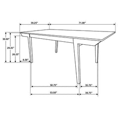 Nogales Wooden Dining Table Acacia and Coastal Grey - 109811