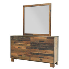 Sidney 6-drawer Dresser with Mirror Rustic Pine - 223143M