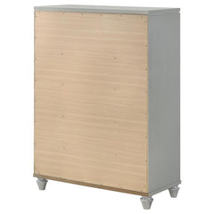 Veronica 5-drawer Bedroom Chest Light Silver - 224725