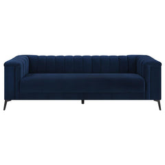 Chalet 3-piece Upholstered Tuxedo Arm Tufted Sofa Set Blue - 509211-S3