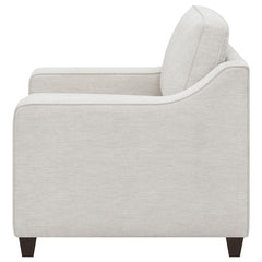 Christine Upholstered Sloped Arm Accent Chair Beige - 552063