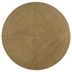 Florence 7-piece Round Dining Set Rustic Smoke and Beige - 180200-S7B