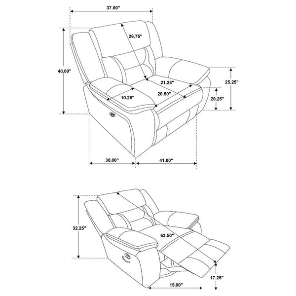 Greer 3-piece Upholstered Reclining Sofa Set Taupe - 651351-S3