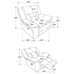 Greer Upholstered Swivel Glider Recliner Chair Taupe - 651353