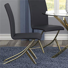 Carmelia Upholstered Side Chairs Black (Set of 4) - 105172