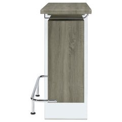 Acosta Rectangular Bar Unit with Footrest and Glass Side Panels - 182631