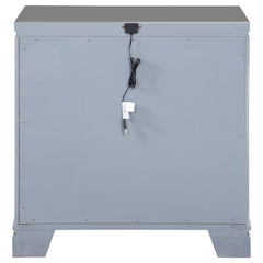 Eleanor 2-drawer Nightstand Metallic Mercury - 223462