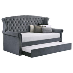Scarlett Upholstered Twin Daybed with Trundle Grey - 300641