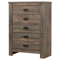 Frederick 5-drawer Bedroom Chest Weathered Oak - 222965