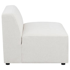 Freddie Upholstered Tight Back Armless Chair Pearl - 551641