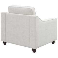 Christine Upholstered Sloped Arm Accent Chair Beige - 552063