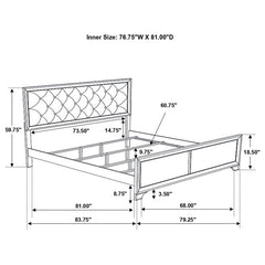 Beaumont Wood Eastern King Panel Bed Champagne - 205291KE