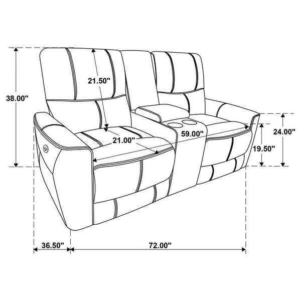 Greenfield 2-piece Power Reclining Sofa Set Ivory - 610261P-S2