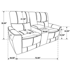 Greenfield 2-piece Power Reclining Sofa Set Ivory - 610261P-S2