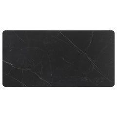 Smith Rectangle Ceramic Top Dining Table Black and Gunmetal - 115231
