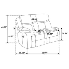 Sycamore Upholstered Power Reclining Sectional Sofa Brown - 610190P