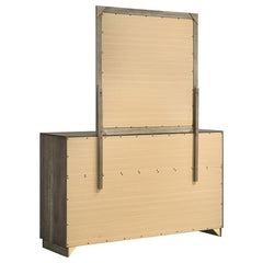 Janine 6-drawer Dresser with Mirror Grey - 223553M