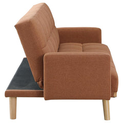 Kourtney Upholstered Tufted Convertible Sofa Bed Terracotta - 360126