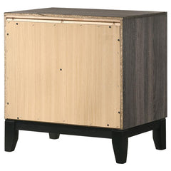 Watson 2-drawer Nightstand Grey Oak and Black - 212422