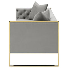 Eastbrook Velvet Upholstered Tufted Sofa Grey - 509111