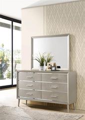 Ramon 6-drawer Dresser with Mirror Metallic Sterling - 222703M
