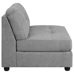 Claude Tufted Cushion Back Armless Chair Dove - 551004