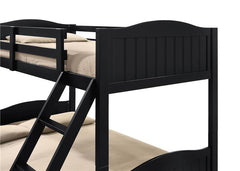 Arlo Wood Twin Over Full Bunk Bed Black - 405054BLK