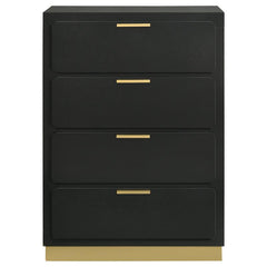 Caraway 4-drawer Bedroom Chest Black - 224785
