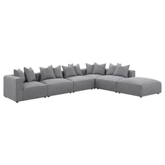 Jennifer Upholstered Armless Chair Grey - 551594