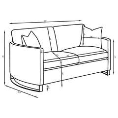 Corliss 3-piece Upholstered Arched Arm Sofa Set Beige - 508821-S3