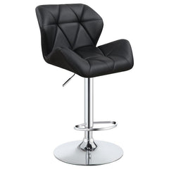 Berrington Adjustable Bar Stools Chrome and Black (Set of 2) - 100425