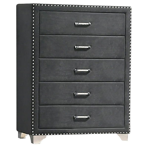 Melody 5-drawer Bedroom Chest Grey - 223385