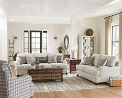 Glenn Upholstered English Arm Accent Chair Grey - 903096