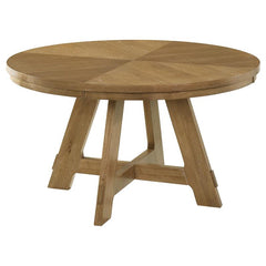 Danvers 5-piece Round 54-inch Dining Table Set Brown Oak - 109150-S5