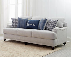 Glenn Upholstered English Arm Sofa Light Grey and Blue - 511091