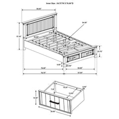 Brenner 4-piece Full Bedroom Set Rustic Honey - 205260F-S4