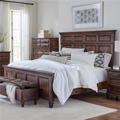 Avenue Wood California King Panel Bed Weathered Brown - 223031KW
