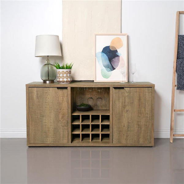 Jamestown 2-door Dining Sideboard Buffet with Wine Storage Mango Brown - 183025