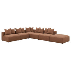 Jennifer Upholstered Corner Chair Terracotta - 551592