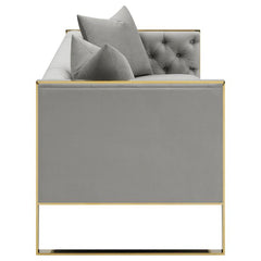 Eastbrook 2-piece Velvet Upholstered Tufted Sofa Set Grey - 509111-S2