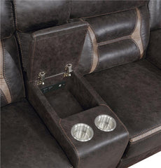 Greer 2-piece Upholstered Reclining Sofa Set Brown - 651354-S2