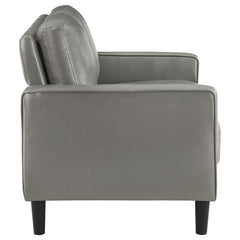 Ruth 2-piece Upholstered Track Arm Sofa Set Grey - 508365-S2