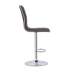 Ashbury Upholstered Adjustable Bar Stools Black and Chrome (Set of 2) - 122087