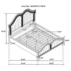 Evangeline 4-piece California King Bedroom Set Silver Oak - 223391KW-S4