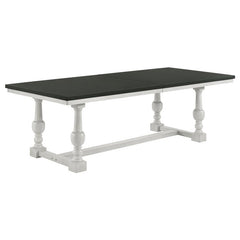 Aventine Rectangular Dining Table with Extension Leaf Charcoal and Vintage Chalk - 108241