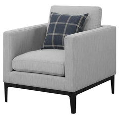 Apperson Upholstered Track Arm Accent Chair Light Grey - 508683