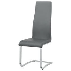 Montclair Upholstered High Back Side Chairs Grey and Chrome (Set of 4) - 100515GRY