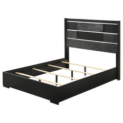 Blacktoft Wood Eastern King Panel Bed Black - 207101KE