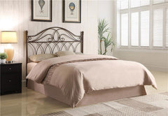 Zola Metal Queen or Full Open Frame Headboard Brown - 300186QF